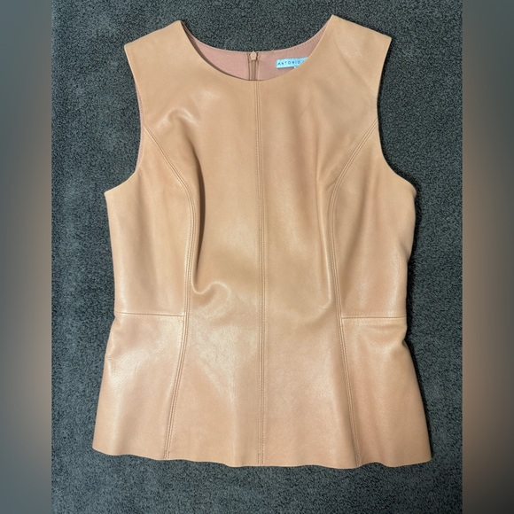 ANTONIO MELANI Tops - Antonio Melani Tan Leather Sleeveless Top